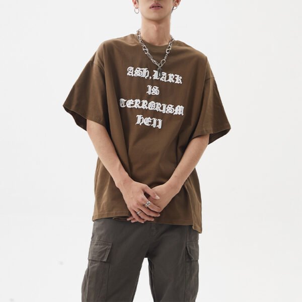 Custom Oversized Graphic Crewneck T-Shirt - Style EC06CF - product detail view 3