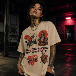 Custom Oversized Graphic T-Shirt With Balanced Drape - Style 54628B