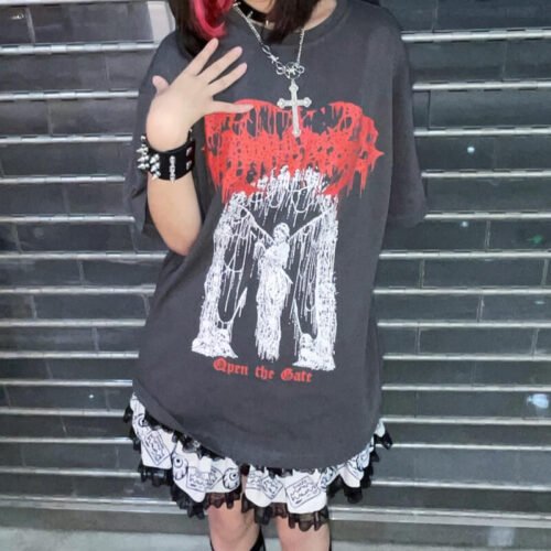 Custom Dark Graphic Oversized Streetwear T-Shirt - Style C2253A Custom Dark Graphic Oversized Streetwear T-Shirt - Style C2253A