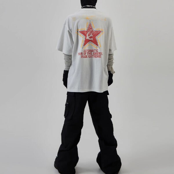 Custom Oversized Back-Graphic T-Shirt - Style A66FA1 - product detail view 4