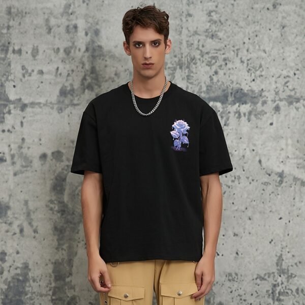 Custom Oversized Rose Graphic T-Shirt | VW-3F032742 - Style 3F0327 - product detail view 2 Custom Oversized Rose Graphic T-Shirt | VW-3F032742 - Style 3F0327 - product detail view 2