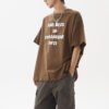 Custom Oversized Brown Graphic T-Shirt - Style B1033F