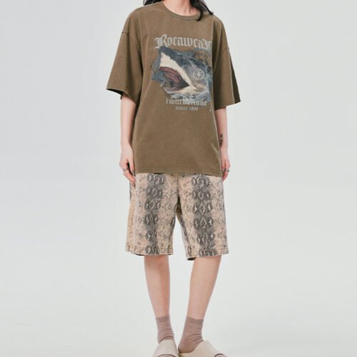 Custom Washed Oversized Graphic T-Shirt - Style EAF409 Custom Washed Oversized Graphic T-Shirt - Style EAF409