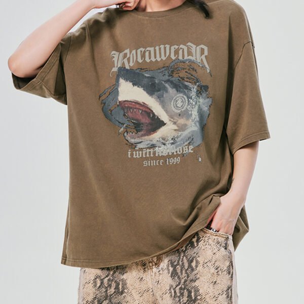 Custom Washed Oversized Graphic T-Shirt - Style EAF409 - product detail view 3 Custom Washed Oversized Graphic T-Shirt - Style EAF409 - product detail view 3