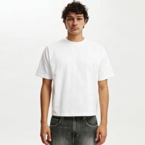 Plain white oversized heavyweight t-shirt