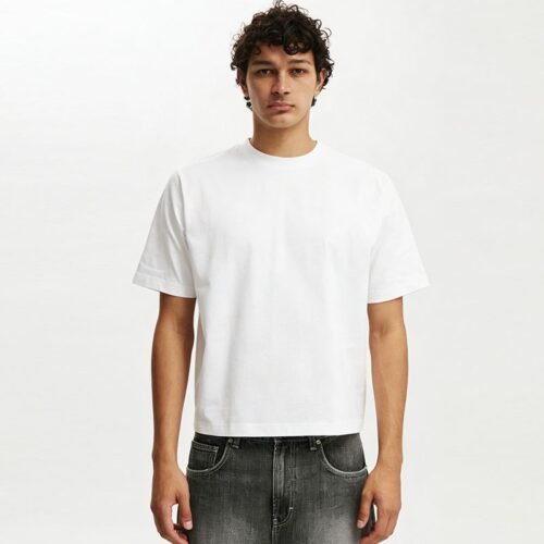 Custom Oversized Boxy Heavyweight T-Shirt - Style C71ACC Plain white oversized heavyweight t-shirt