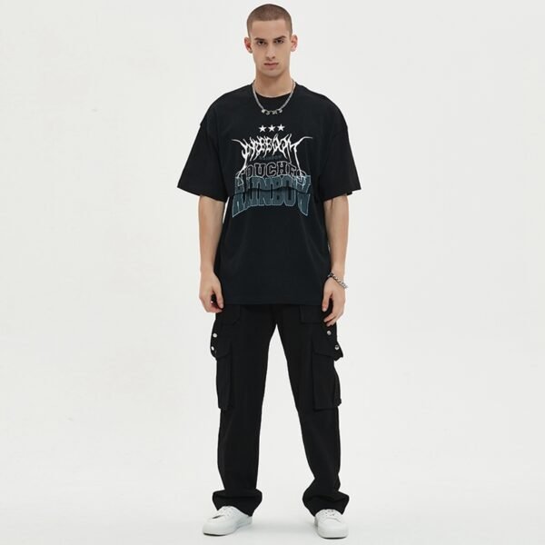 Custom Oversized Layered Graphic Heavyweight T-Shirt - Style 5C94B5 - product detail view 2 Custom Oversized Layered Graphic Heavyweight T-Shirt - Style 5C94B5 - product detail view 2