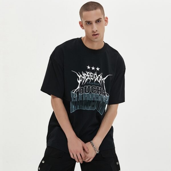 Custom Oversized Layered Graphic Heavyweight T-Shirt - Style 5C94B5 - product detail view 6 Custom Oversized Layered Graphic Heavyweight T-Shirt - Style 5C94B5 - product detail view 6