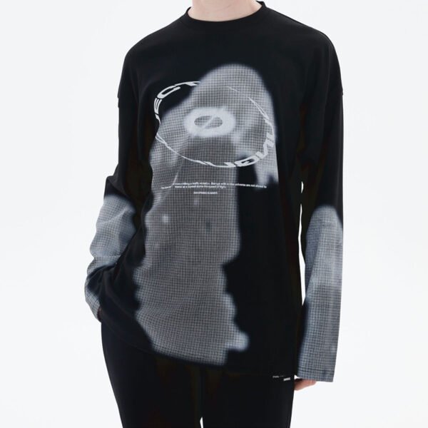Custom Oversized Long-Sleeve Graphic T-Shirt - Style 40853A - product detail view 3