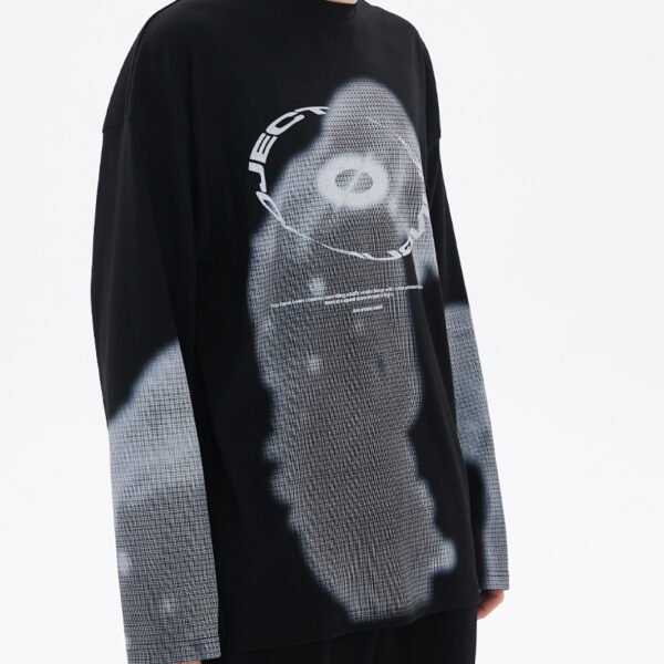 Custom Oversized Long-Sleeve Graphic T-Shirt - Style 40853A - product detail view 6