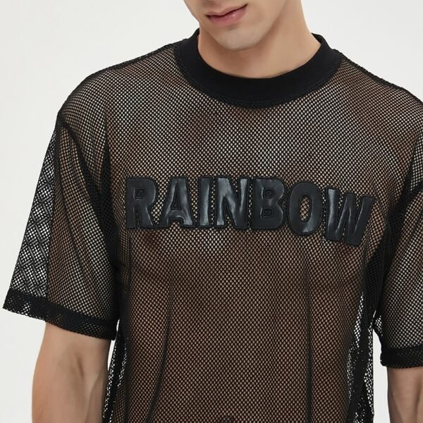 Custom Oversized Mesh Applique Letter T-Shirt - VW-C0EB - Style C0EB7F - product detail view 8 Custom Oversized Mesh Applique Letter T-Shirt - VW-C0EB - Style C0EB7F - product detail view 8