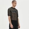 Custom Oversized Mesh Applique T-Shirt - Style E4922F - product detail view 3 Custom Oversized Mesh Applique T-Shirt - Style E4922F - product detail view 3