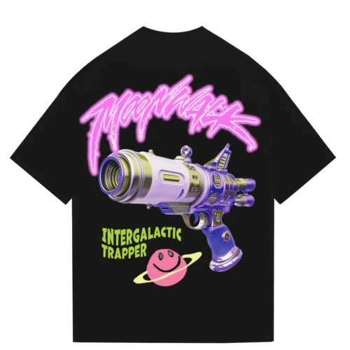 Custom Oversized Neon Space Graphic Tee - Style 7F3FC6 Custom Oversized Neon Space Graphic Tee - Style 7F3FC6