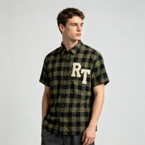 Custom Oversized Plaid Applique Shirt | - Style C1D850