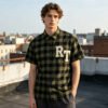 Custom Oversized Plaid Applique Shirt | - Style C1D850 - product detail view 4