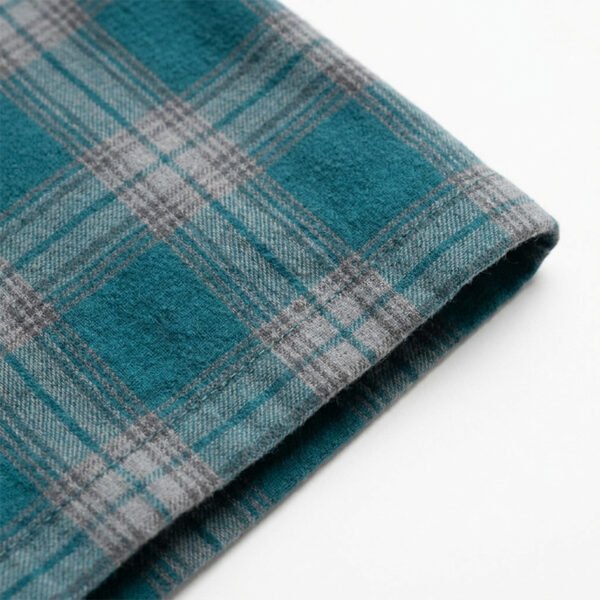 Custom Oversized Teal Plaid Short Sleeve Shirt VW-EE7C - Style EE7CEA - product detail view 7