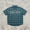 Custom Oversized Teal Plaid Short Sleeve Shirt VW-EE7C - Style EE7CEA - product detail view 9