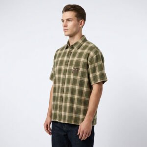 Custom Oversized Plaid Short-Sleeve Shirt - Style 2B06AA