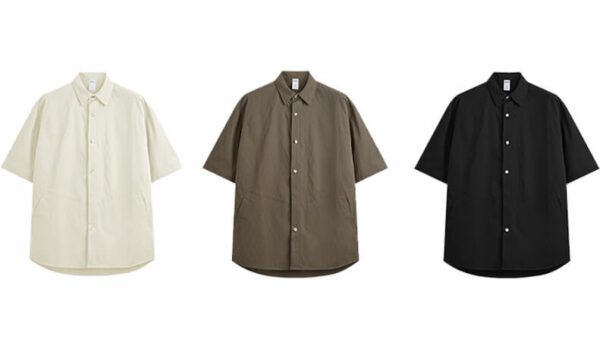 Custom Oversized Polyamide Textured Short-Sleeve Shirt CUS24039121S24 - Style B91668 - product detail view 6 Custom Oversized Polyamide Textured Short-Sleeve Shirt CUS24039121S24 - Style B91668 - product detail view 6