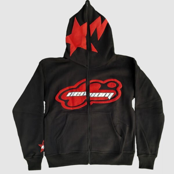 Custom Oversized Zip Hoodie With Raised Graphic - Style 2D96E8