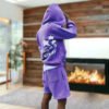 Custom Oversized Puff Print Zip Hoodie Set - Style E4713E - product detail view 5 Custom Oversized Puff Print Zip Hoodie Set - Style E4713E - product detail view 5