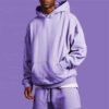 Custom Oversized Solid-Color Pullover Hoodie - Style FC1BA5 Lavender oversized solid-color pullover hoodie