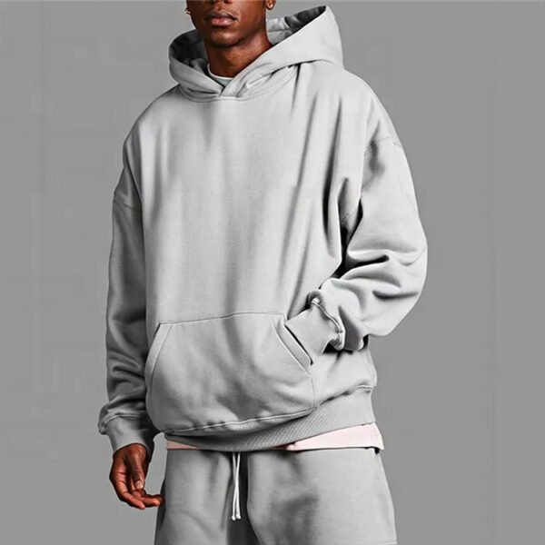 Custom Oversized Solid-Color Pullover Hoodie - Style FC1BA5 - product detail view 6 Custom Oversized Solid-Color Pullover Hoodie - Style FC1BA5 - product detail view 6