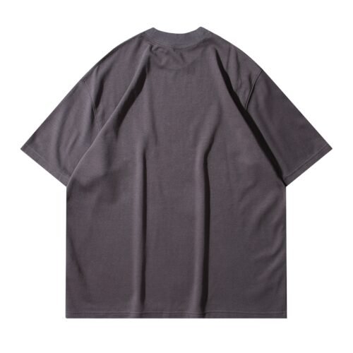 Custom Oversized Short-Sleeve Crewneck Sweatshirt - Style A4B721 Dark gray oversized short sleeve crewneck sweatshirt
