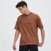 Custom Color-Block Seamed Oversized Short-Sleeve Sweatshirt - Style AC70BD - product detail view 3 Custom Color-Block Seamed Oversized Short-Sleeve Sweatshirt - Style AC70BD - product detail view 3