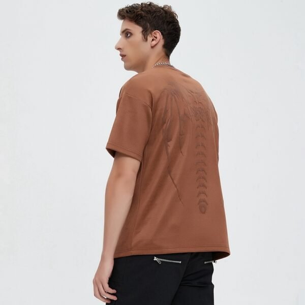 Custom Color-Block Seamed Oversized Short-Sleeve Sweatshirt - Style AC70BD - product detail view 6 Custom Color-Block Seamed Oversized Short-Sleeve Sweatshirt - Style AC70BD - product detail view 6