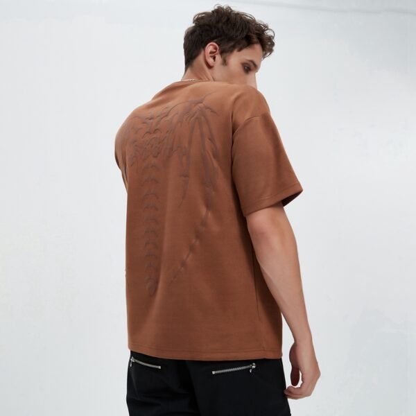 Custom Color-Block Seamed Oversized Short-Sleeve Sweatshirt - Style AC70BD - product detail view 8 Custom Color-Block Seamed Oversized Short-Sleeve Sweatshirt - Style AC70BD - product detail view 8