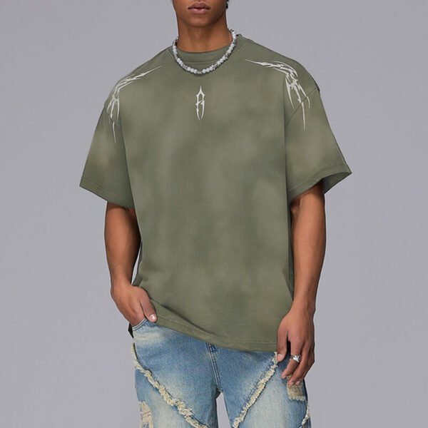 Custom Symbol Shoulder Print Oversized T-Shirt - Style 4E8D18 - product detail view 4