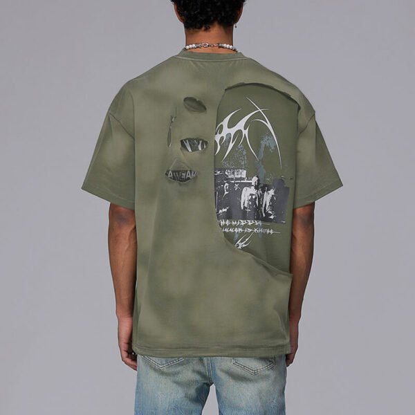 Custom Symbol Shoulder Print Oversized T-Shirt - Style 4E8D18 - product detail view 5