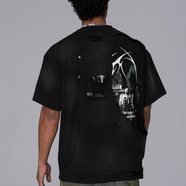 Custom Symbol Shoulder Print Oversized T-Shirt - Style 4E8D18 - product detail view 8