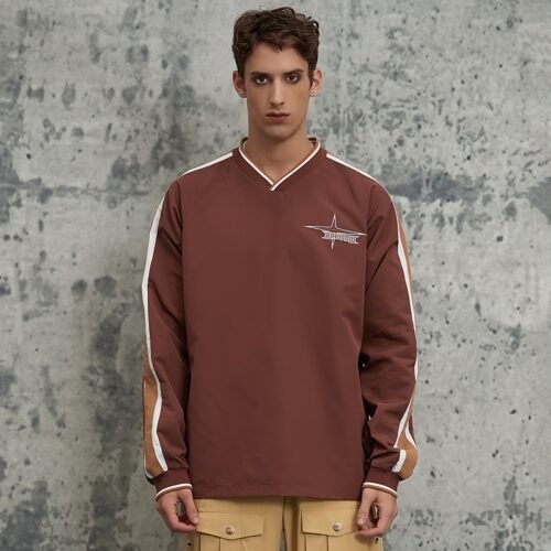 Custom Oversized Side-Stripe Long-Sleeve Shirt | - Style DFEDD8 Custom Oversized Side-Stripe Long-Sleeve Shirt | - Style DFEDD8