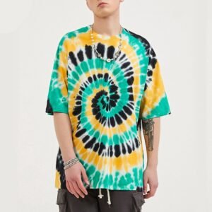 Custom Oversized Spiral Tie-Dye T-Shirt - Style EF2F99