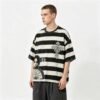 Custom Graded Stripe Graphic Washed Oversized T-Shirt - Style 32DCCA - product detail view 6