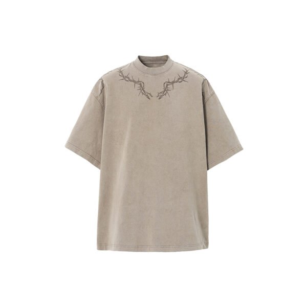 Custom Washed Oversized Tee With Panel Print Registration - Style 1A7580 - product detail view 2 Custom Washed Oversized Tee With Panel Print Registration - Style 1A7580 - product detail view 2
