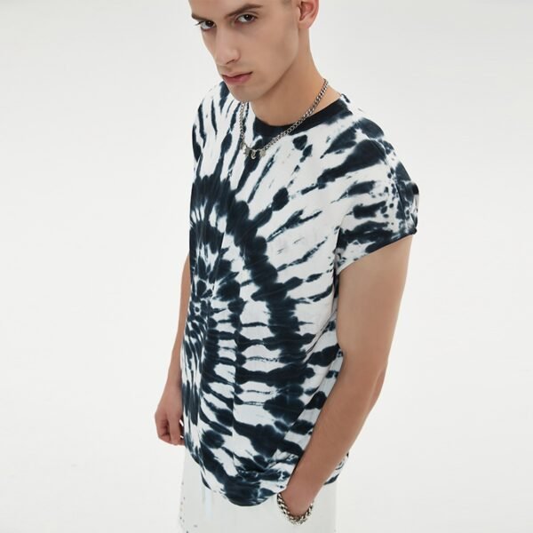 Custom Oversized Tie-Dye Swirl Sleeveless Tank Top - Style DBF222 - product detail view 7 Custom Oversized Tie-Dye Swirl Sleeveless Tank Top - Style DBF222 - product detail view 7