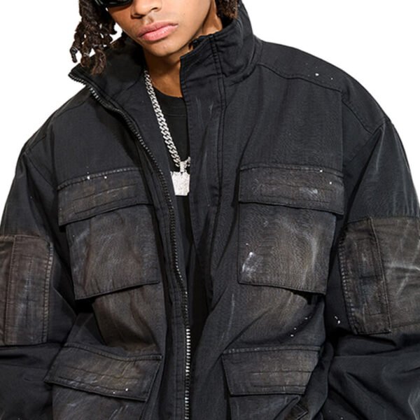 Custom Vintage Wash Utility Oversized Jacket CUS2404P23FWS35 - Style 93437B - product detail view 3 Custom Vintage Wash Utility Oversized Jacket CUS2404P23FWS35 - Style 93437B - product detail view 3