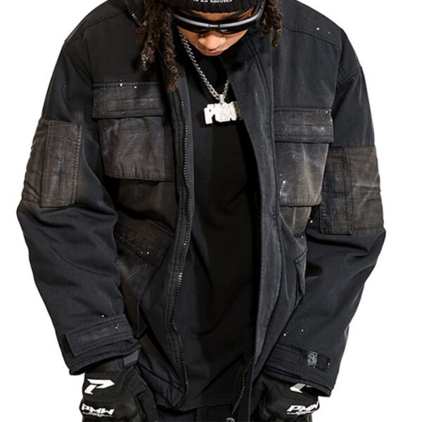 Custom Vintage Wash Utility Oversized Jacket CUS2404P23FWS35 - Style 93437B - product detail view 5 Custom Vintage Wash Utility Oversized Jacket CUS2404P23FWS35 - Style 93437B - product detail view 5