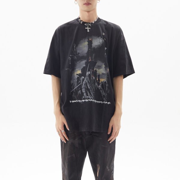 Custom Oversized Vintage Graphic T-Shirt A1B409 - Style A1B409 - product detail view 2