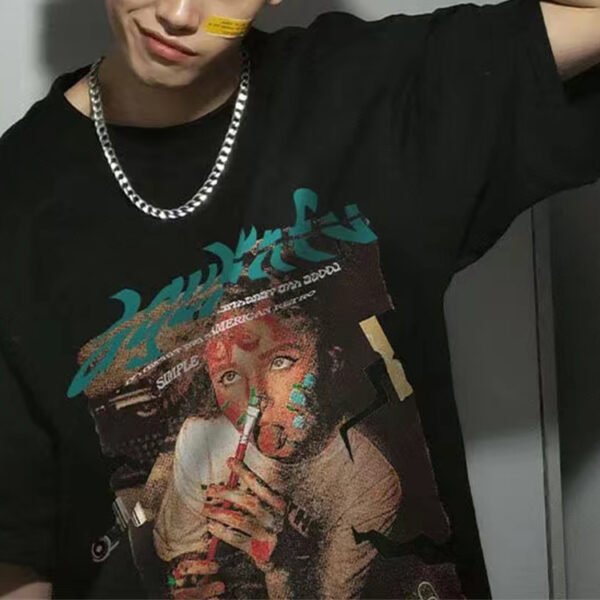 Custom Oversized Vintage Portrait Graphic T-Shirt - Style 991BD6 Custom Oversized Vintage Portrait Graphic T-Shirt - Style 991BD6