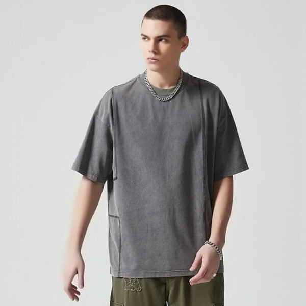 Custom Oversized Washed Knit T-Shirt - 8329256 - Style 7E3CE0 - product detail view 3 Custom Oversized Washed Knit T-Shirt - 8329256 - Style 7E3CE0 - product detail view 3