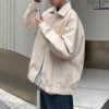 Custom Oversized Zip Front Leather-Look Coat - Style F2E327 - product detail view 7