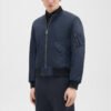 Custom Navy Padded Bomber Jacket - Style F6D0C9 - product detail view 2