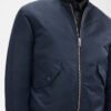 Custom Navy Padded Bomber Jacket - Style F6D0C9 - product detail view 4