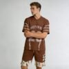 Custom Tie-Dye Panel-Matched T-Shirt and Shorts Set - Style 4FC158 - product detail view 6