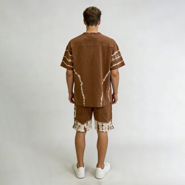 Custom Tie-Dye Panel-Matched T-Shirt and Shorts Set - Style 4FC158 - product detail view 10