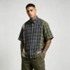 Custom Panel Plaid Raw-Edge Streetwear Shorts | VW-EEE4 - Style EEE4B7 - product detail view 4 Custom Panel Plaid Raw-Edge Streetwear Shorts | VW-EEE4 - Style EEE4B7 - product detail view 4